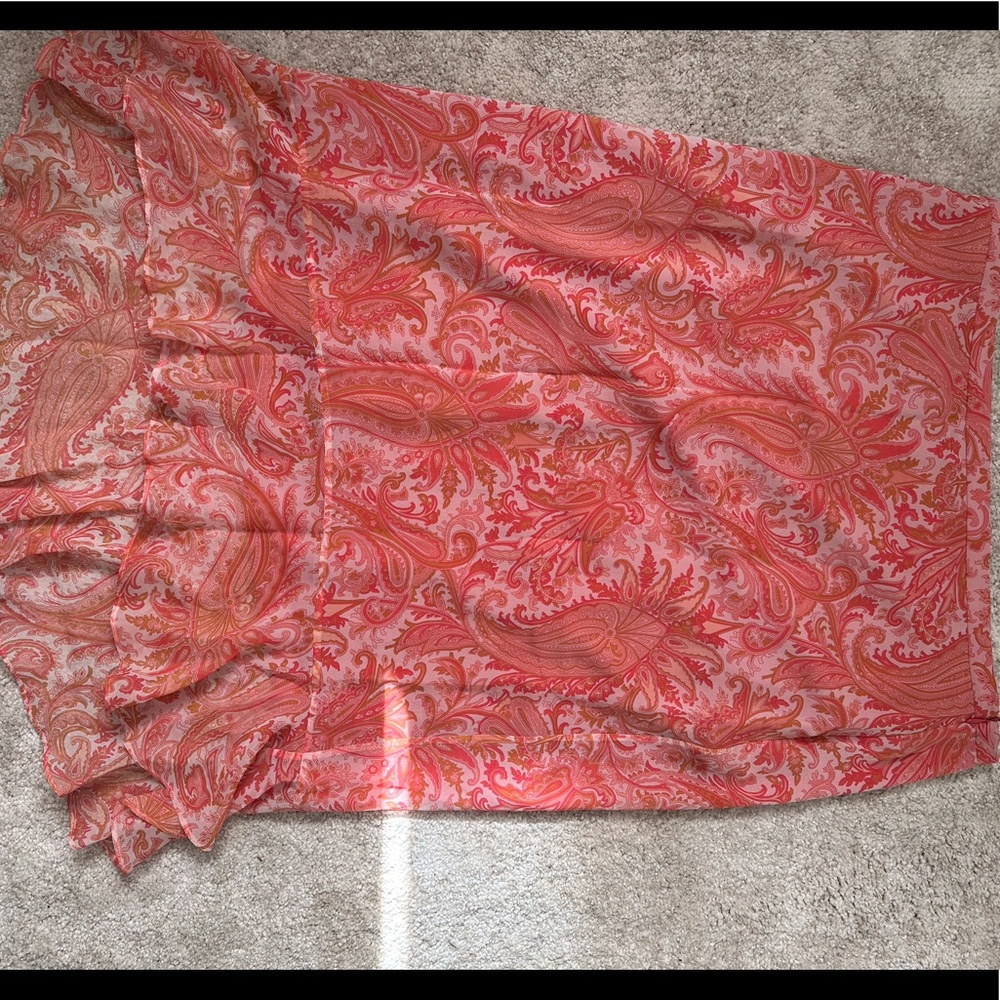 Banana republic 100% silk midi skirt size 14